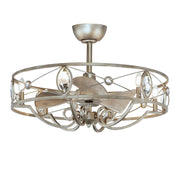 Solitaire 6-Light Wifi-Enabled LED Fandelight 31 Inch Silver Mist Finish - Bees Lighting