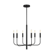 Brianna 24" 6-Light Small Chandelier, Aged Iron Finish - Bees Lighting