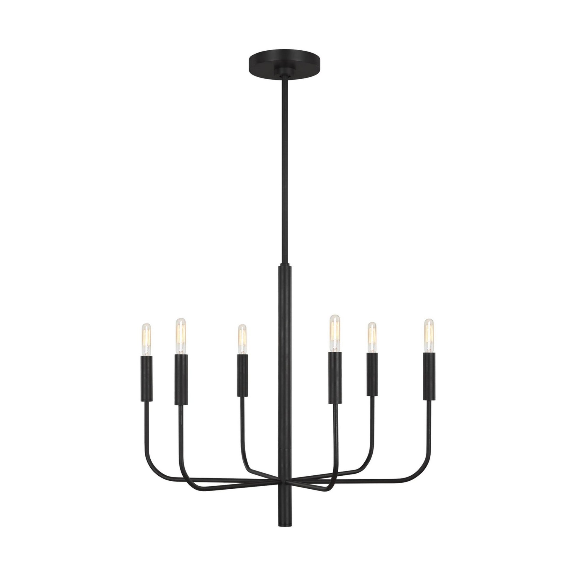 Brianna 24" 6-Light Small Chandelier, Aged Iron Finish - Bees Lighting