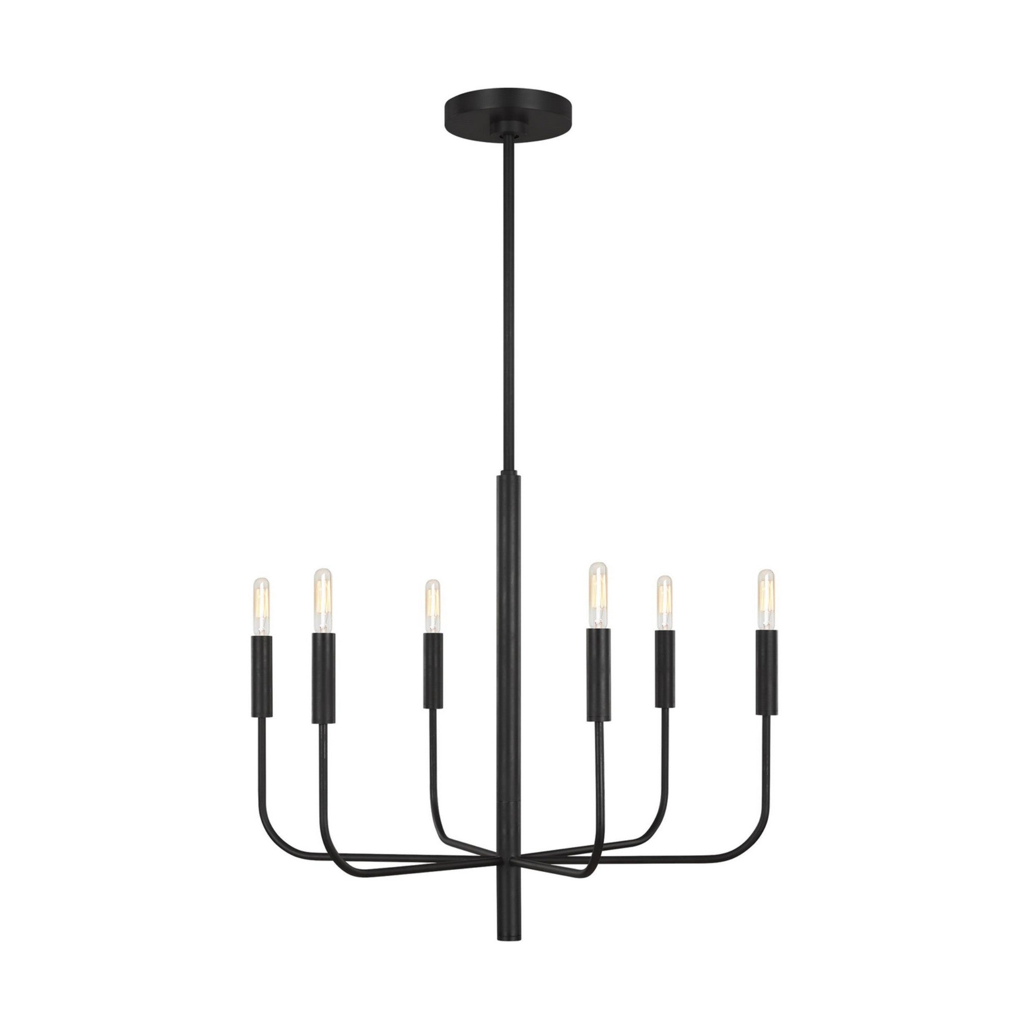 Brianna 24" 6-Light Small Chandelier, Aged Iron Finish - Bees Lighting