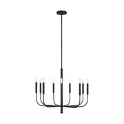 Brianna 30" 9-Light Medium Chandelier, Aged Iron Finish - Bees Lighting