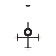 Nodes 29" 5-Light Large Chandelier, Midnight Black Finish - Bees Lighting