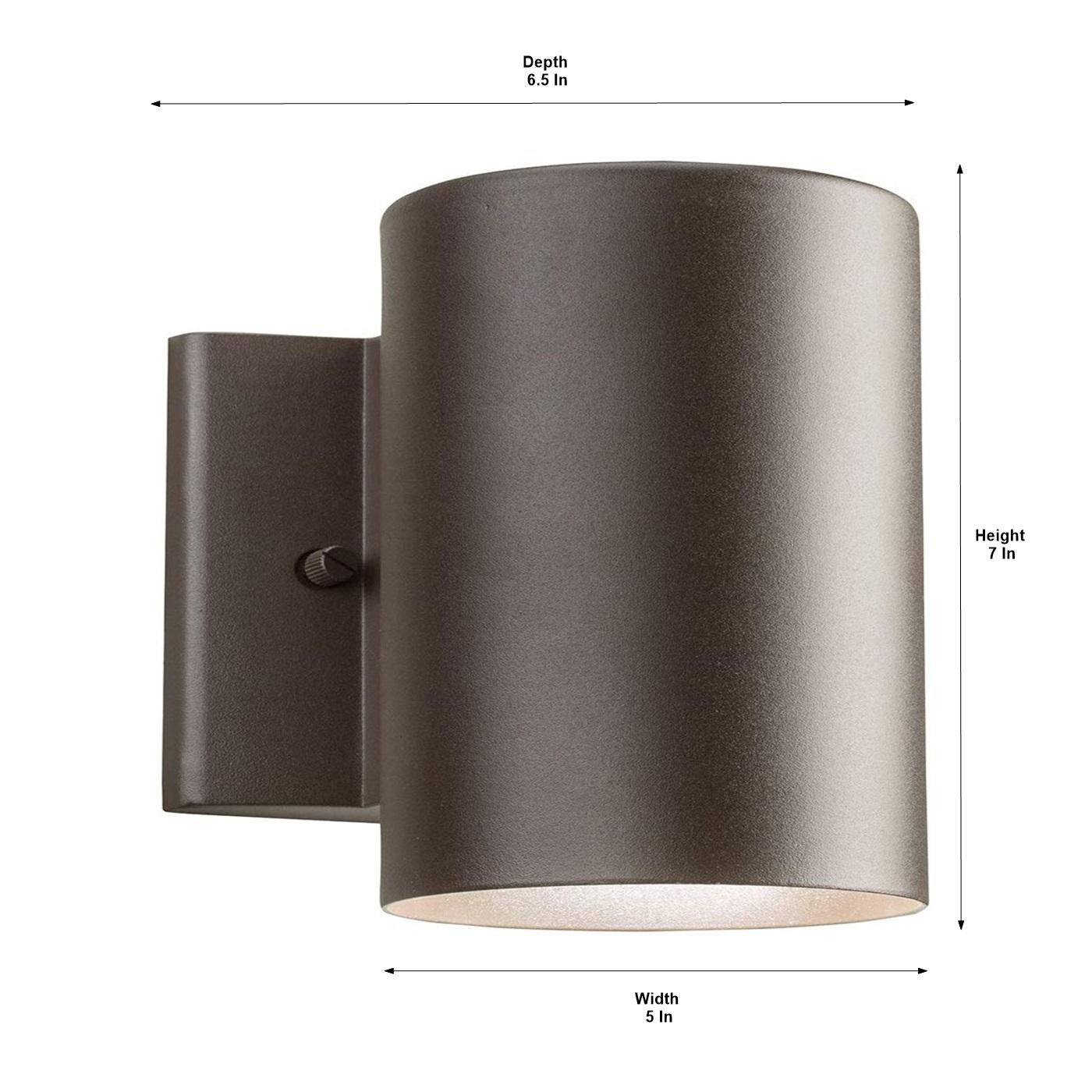 7 Inch 1 Light Cylinder LED Outdoor Wall Sconce
