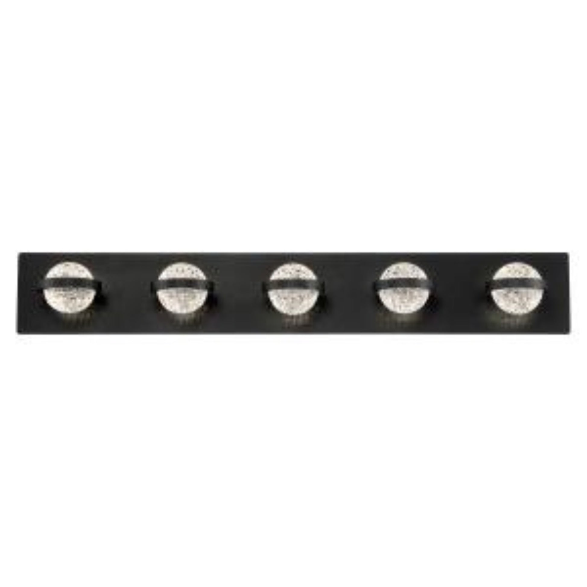 Ryder 5-Light 33" LED Vanity, Black Finish - Bees Lighting