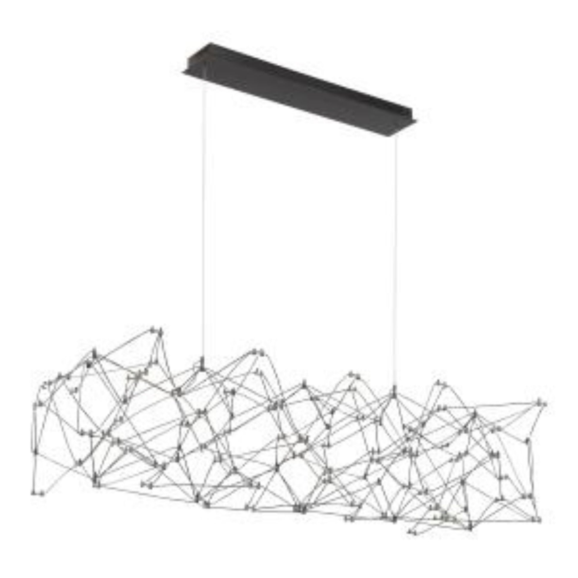 Leonardelli 65" LED Grand Chandelier, Chrome Black Finish - Bees Lighting