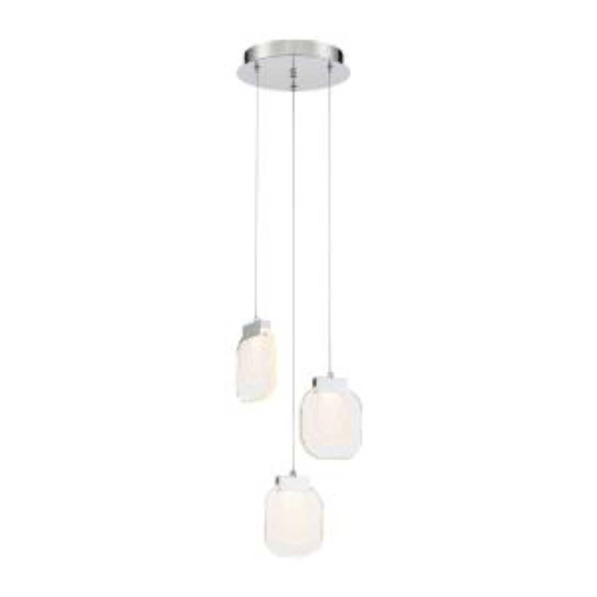 Paget 3-Light 10" LED Pendant, Chrome Finish