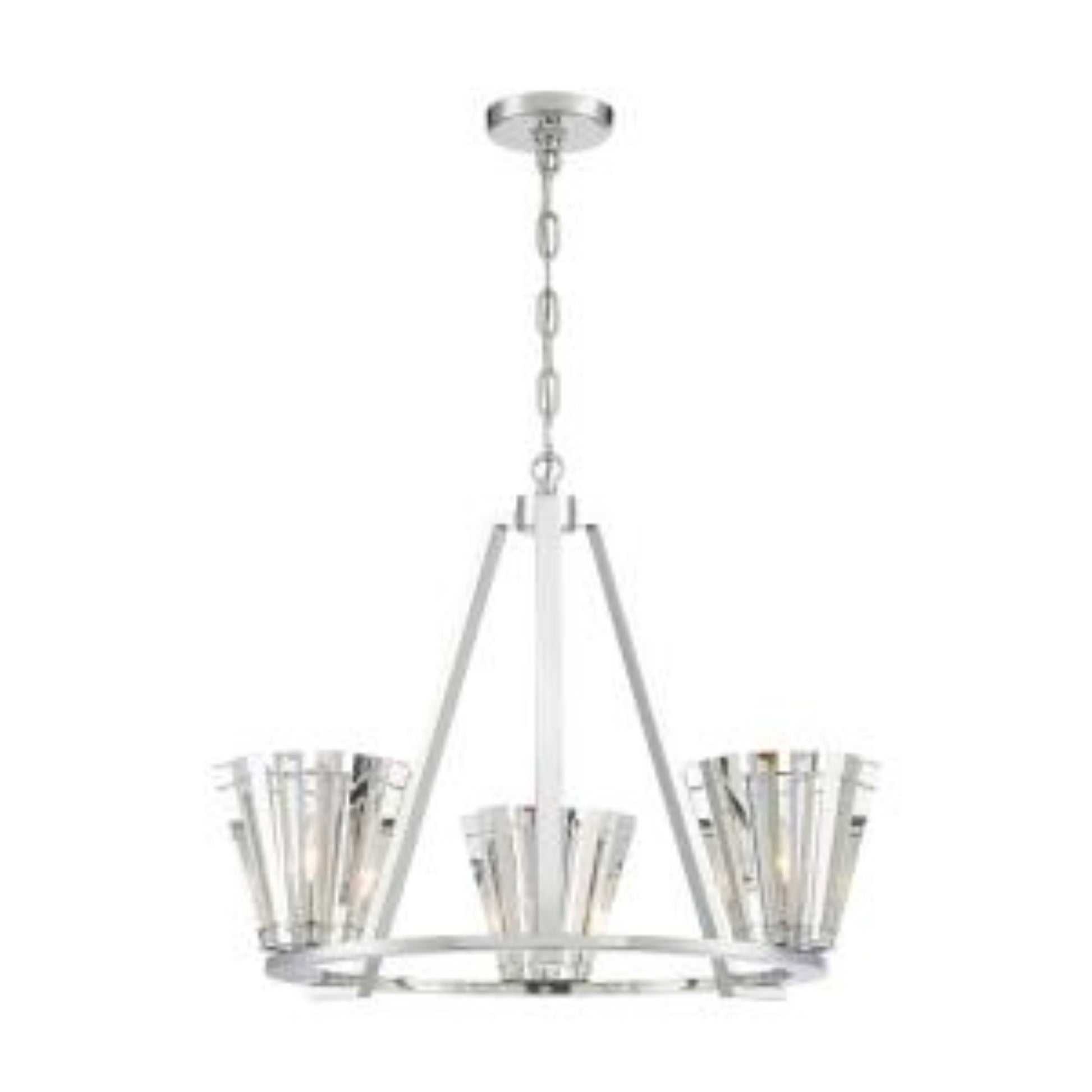 Ricca Chandelier Silver finish - Bees Lighting