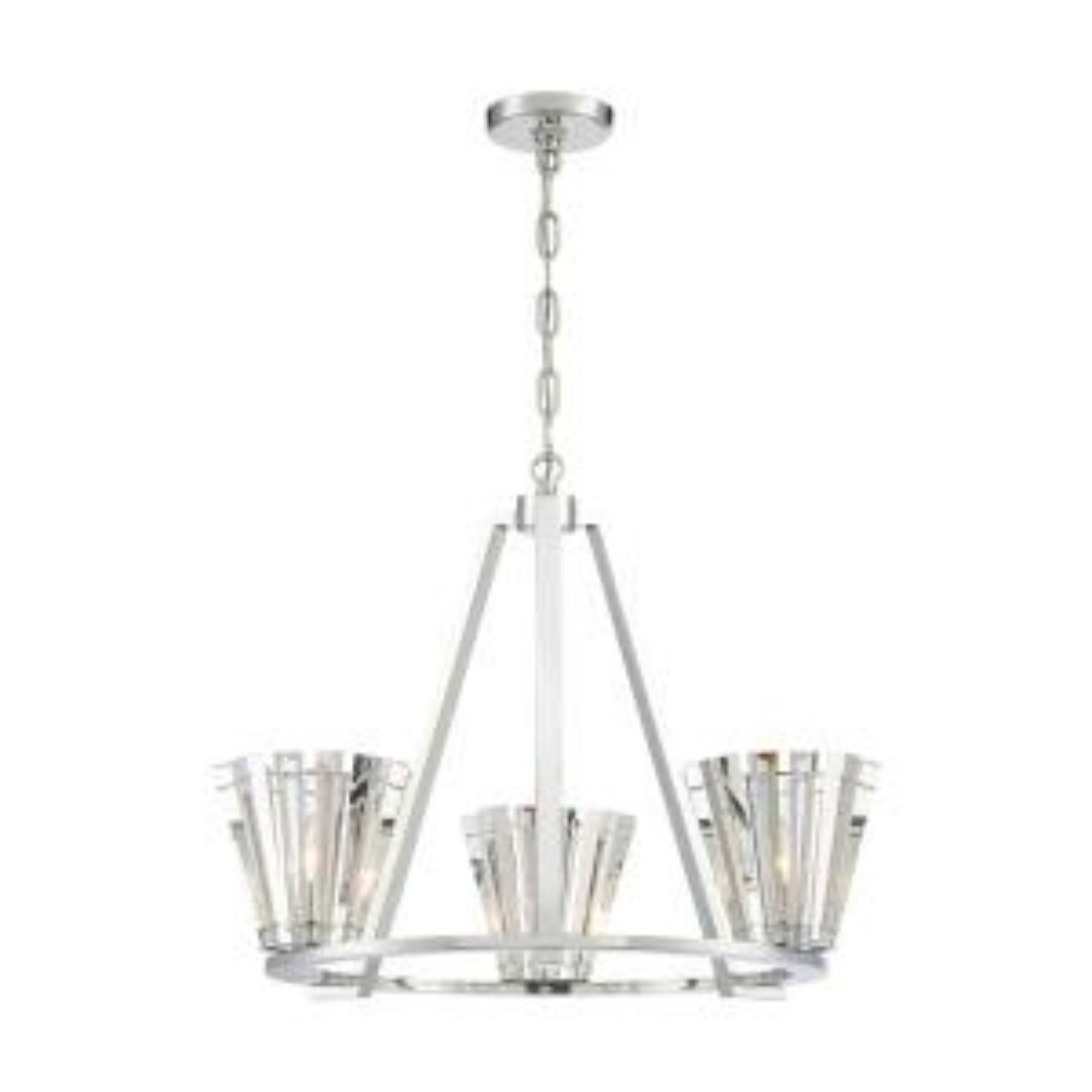 Ricca Chandelier Silver finish - Bees Lighting
