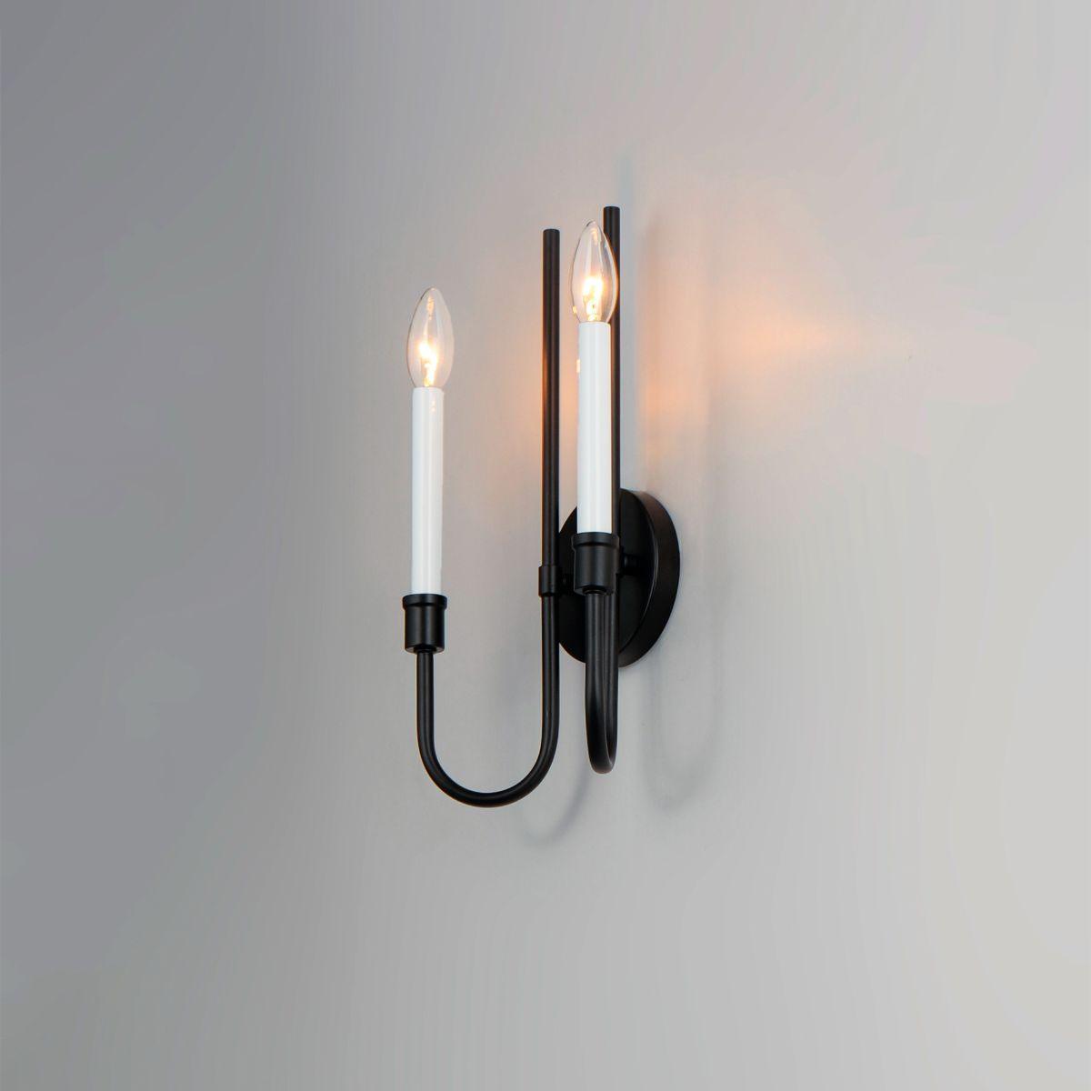 Tux 16 in. Armed Sconce Black Finish