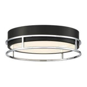 Grafice 13" LED Flush Mount, Black & Chrome Finish - Bees Lighting