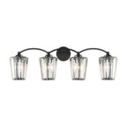 Natalia 4-Light 34" LED Vanity, Black Finish - Bees Lighting