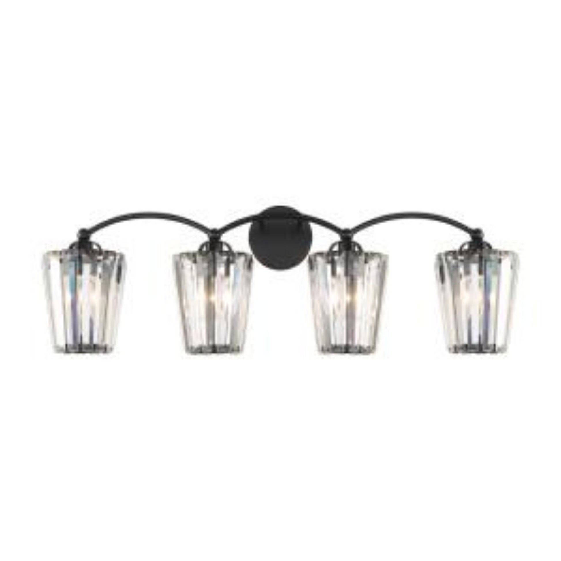 Natalia 4-Light 34" LED Vanity, Black Finish - Bees Lighting