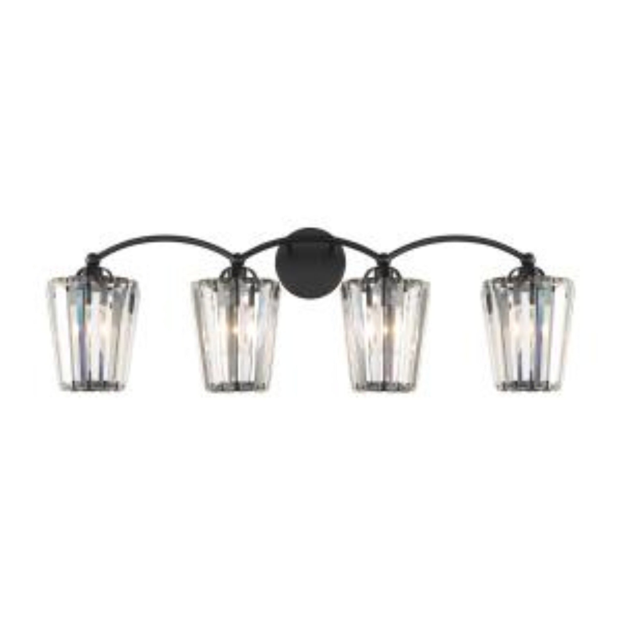 Natalia 4-Light 34" LED Vanity, Black Finish - Bees Lighting