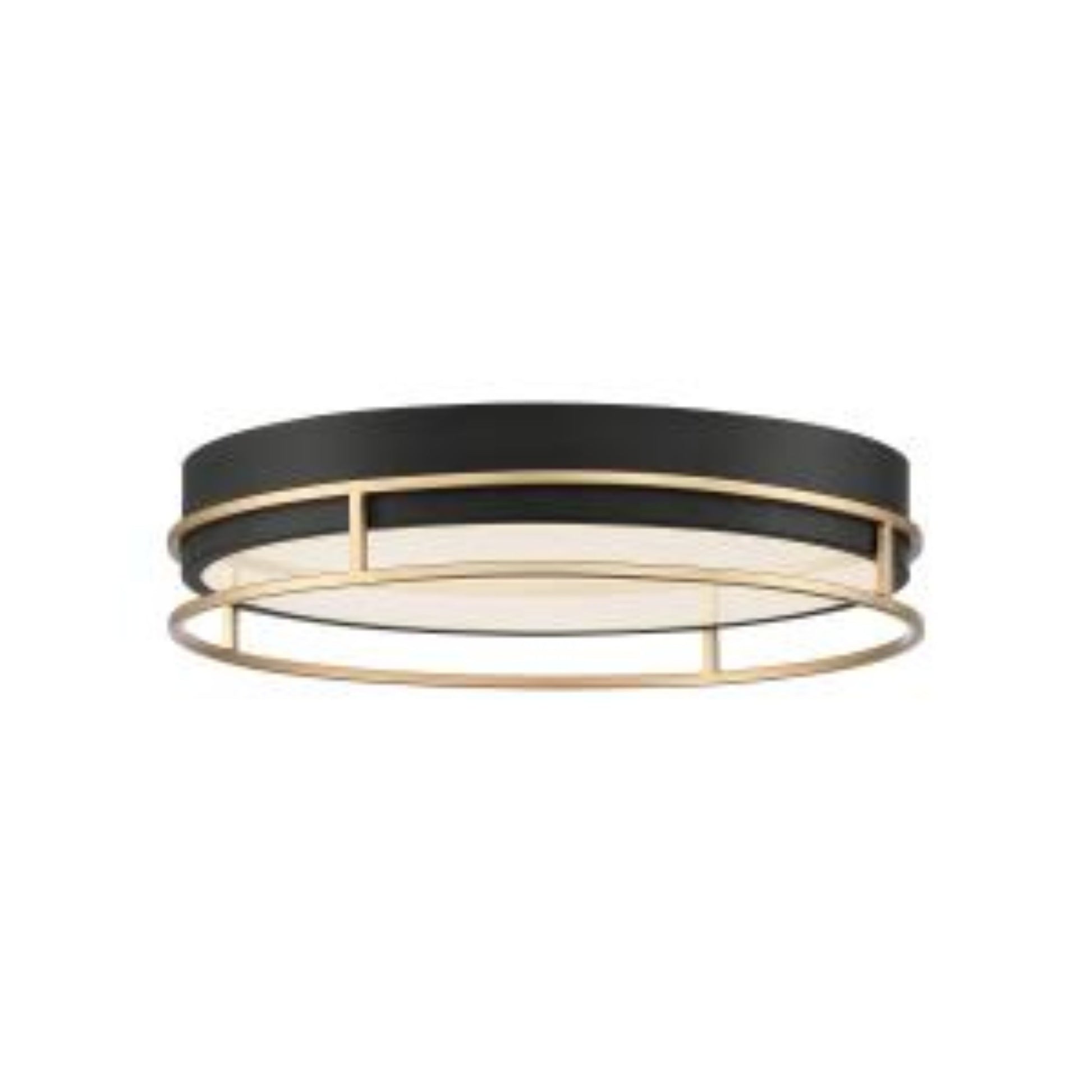 Grafice 18" LED Flush Mount, Black & Gold Finish - Bees Lighting