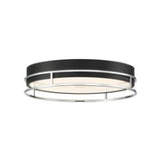 Grafice 18" LED Flush Mount, Black & Chrome Finish - Bees Lighting
