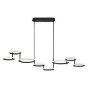 Giro 6-Light 59" LED Grand Chandelier, Black Finish - Bees Lighting