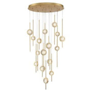 Barletta 16-Light 32" LED Grand Chandelier, Brass Finish - Bees Lighting