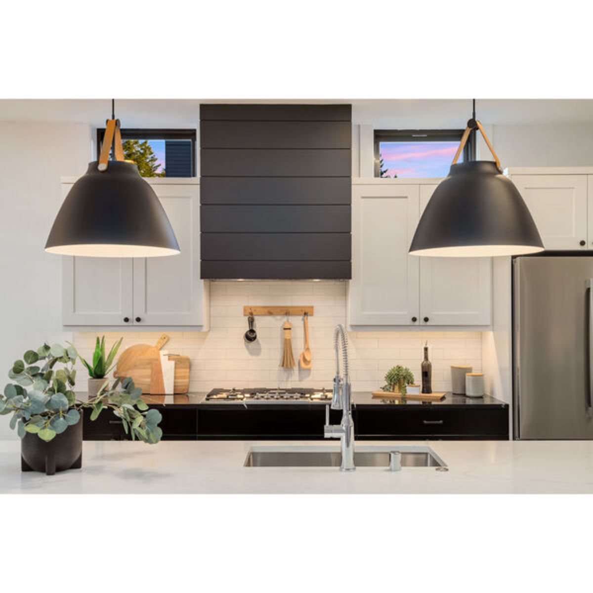 Nordic 20 in. Pendant Light Black Finish - Bees Lighting
