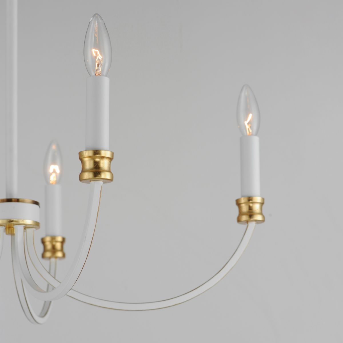 Charlton 26 in. 5 Lights Chandelier White & Gold Finish - Bees Lighting