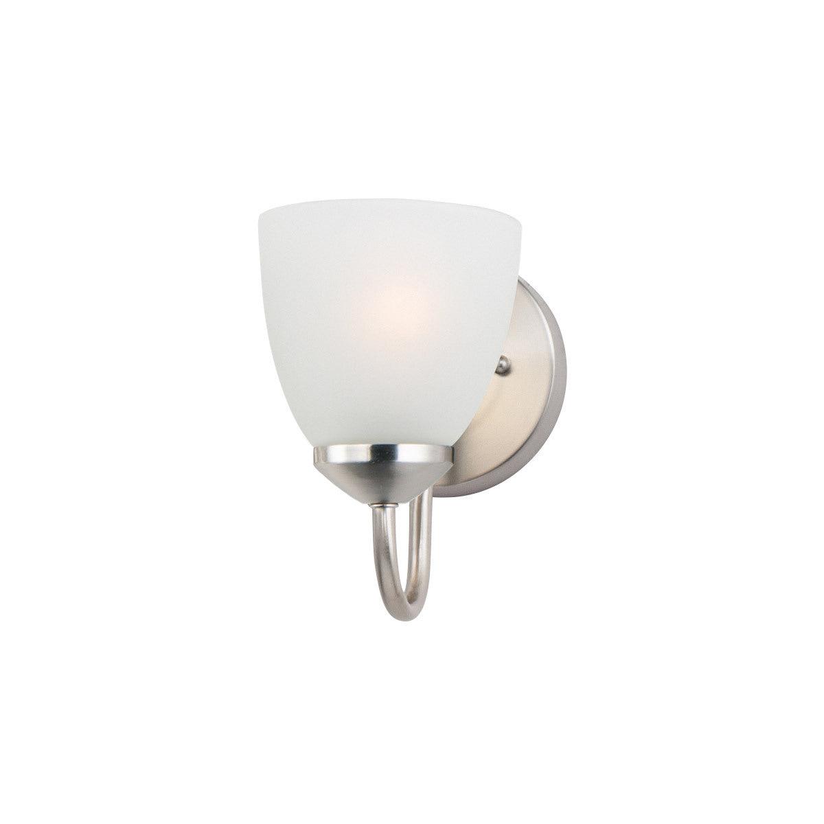 Axis 8 in. Armed Sconce Satin Nickel Finish