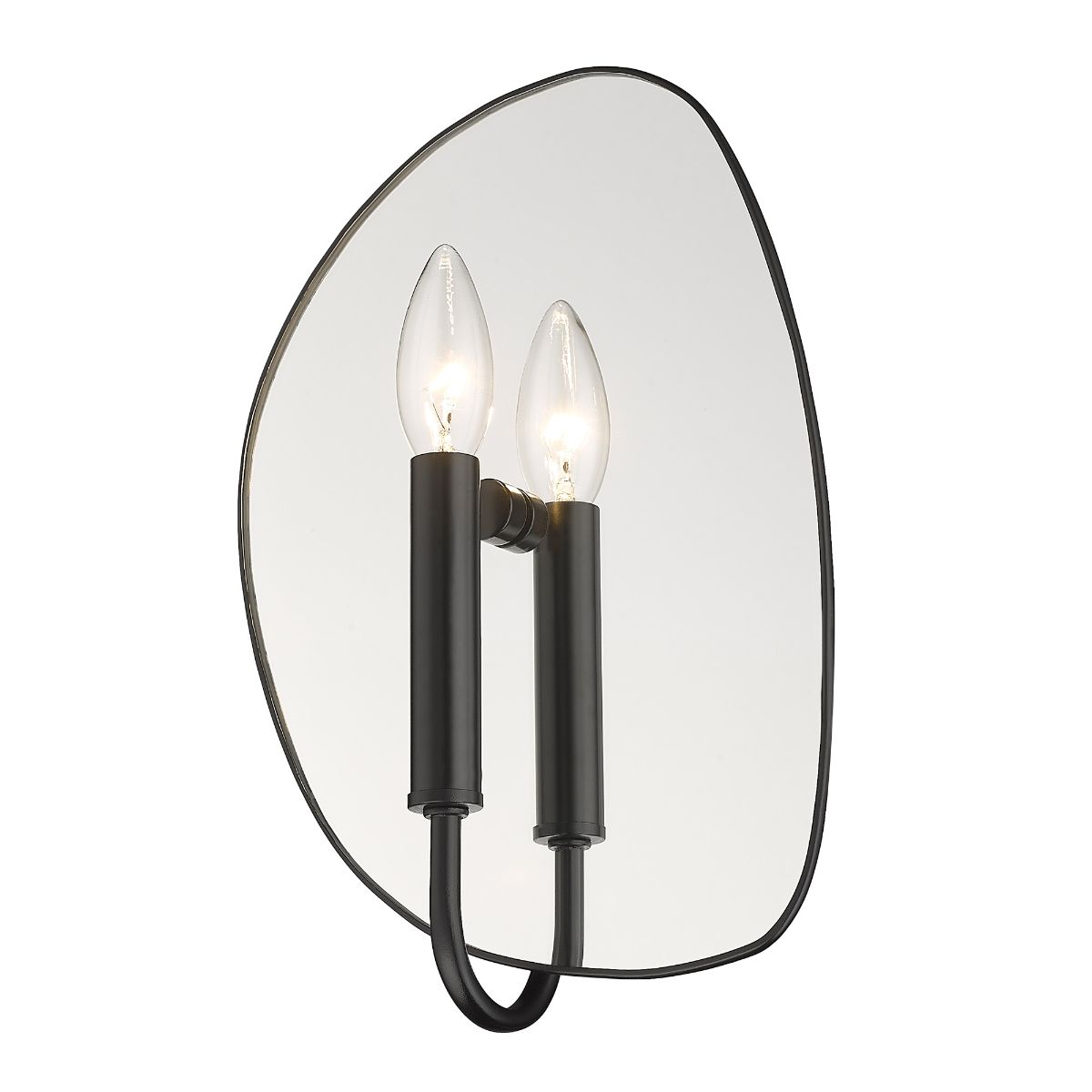 Tessa 12 in. Armed Wall Sconce Matte Black Finish
