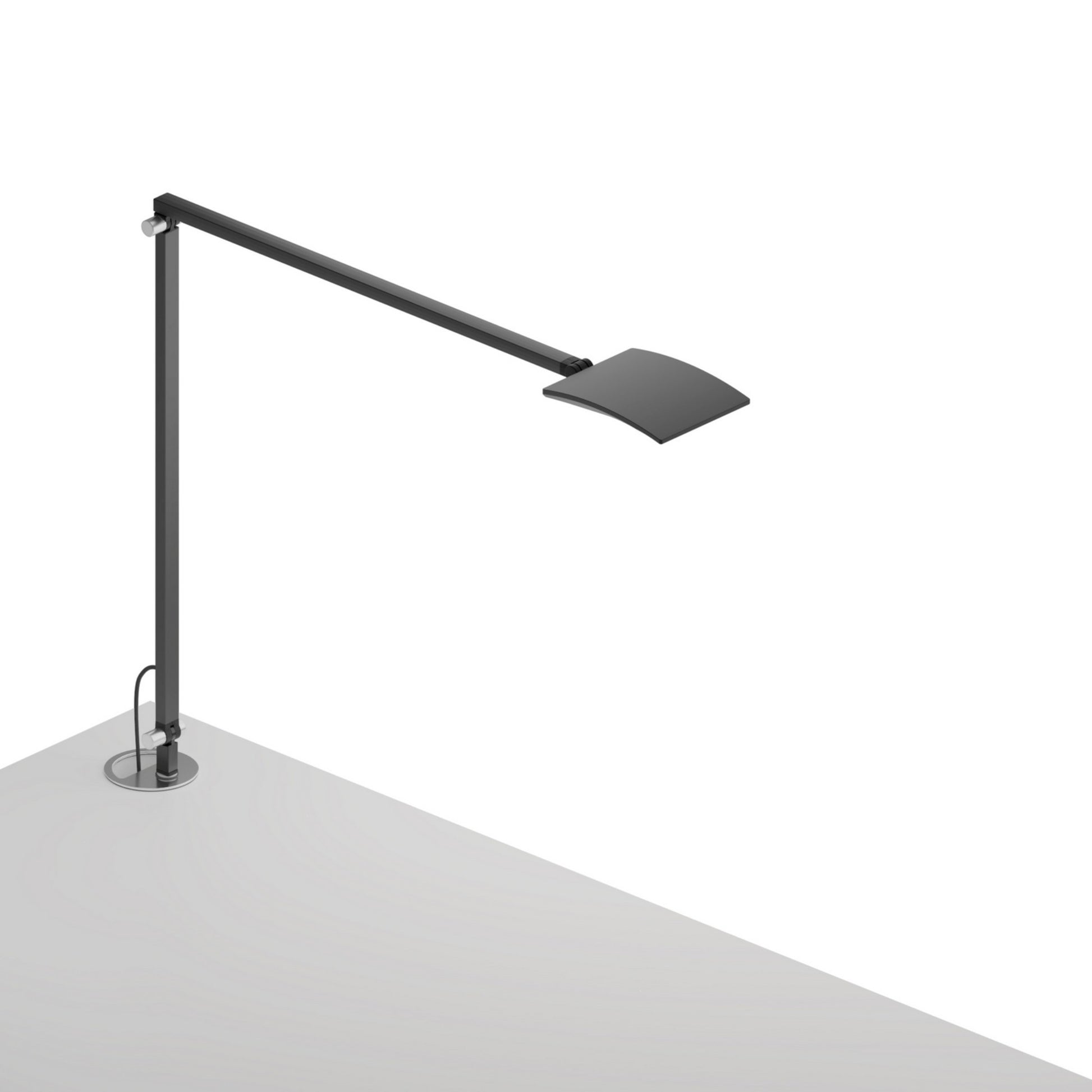 Mosso Pro Metallic Black Contemporary LED Desk Lamp with Grommet Mount - Bees Lighting
