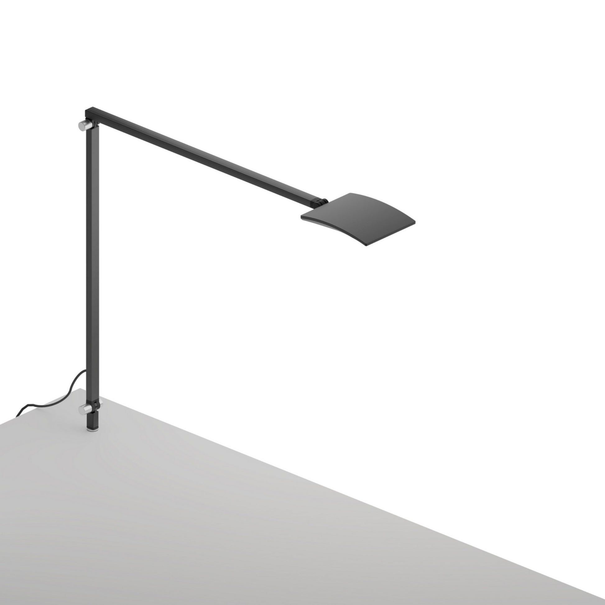 Mosso Pro Metallic Black Contemporary LED Desk Lamp with Through-Table Mount - Bees Lighting