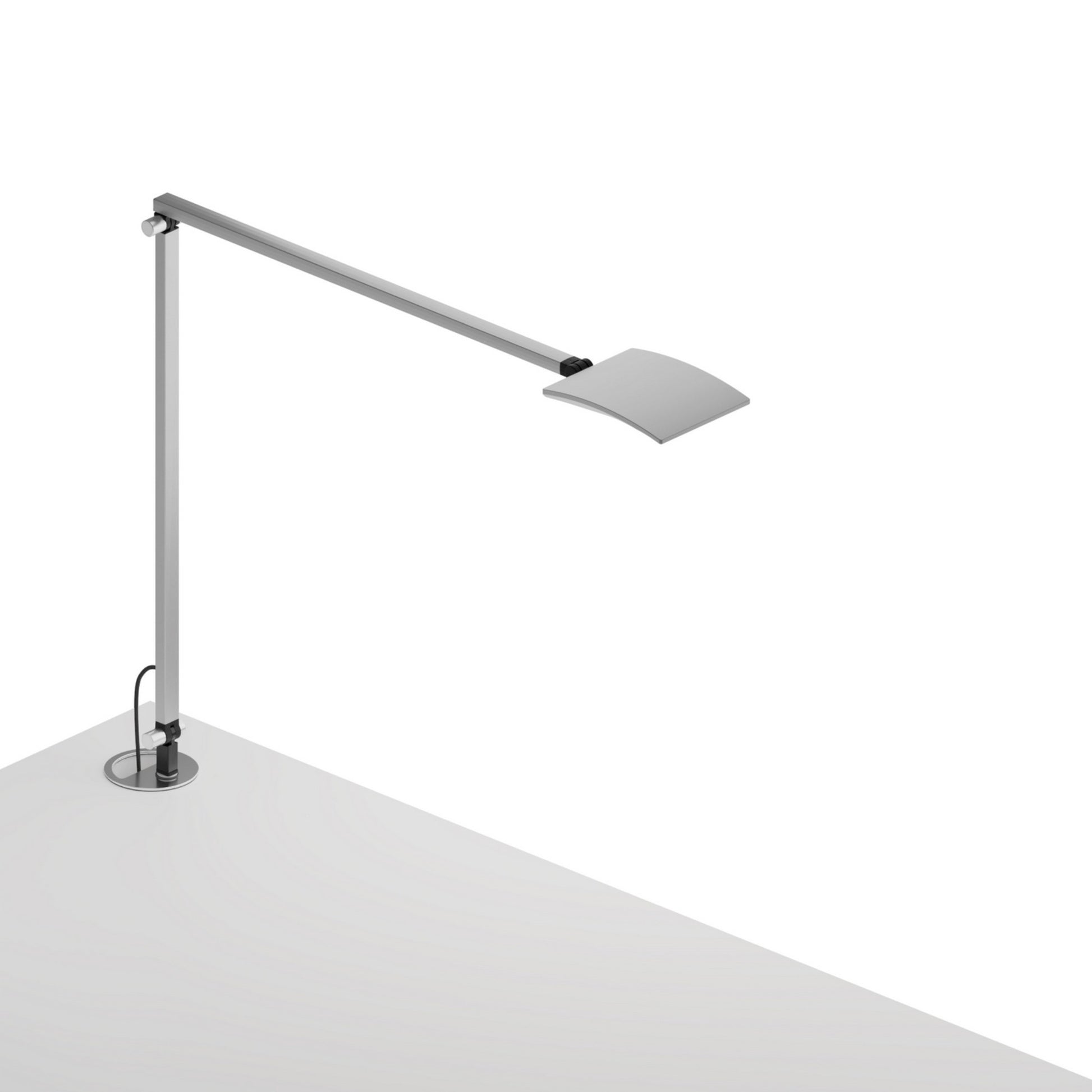 Mosso Pro Silver Contemporary LED Desk Lamp with Grommet Mount - Bees Lighting