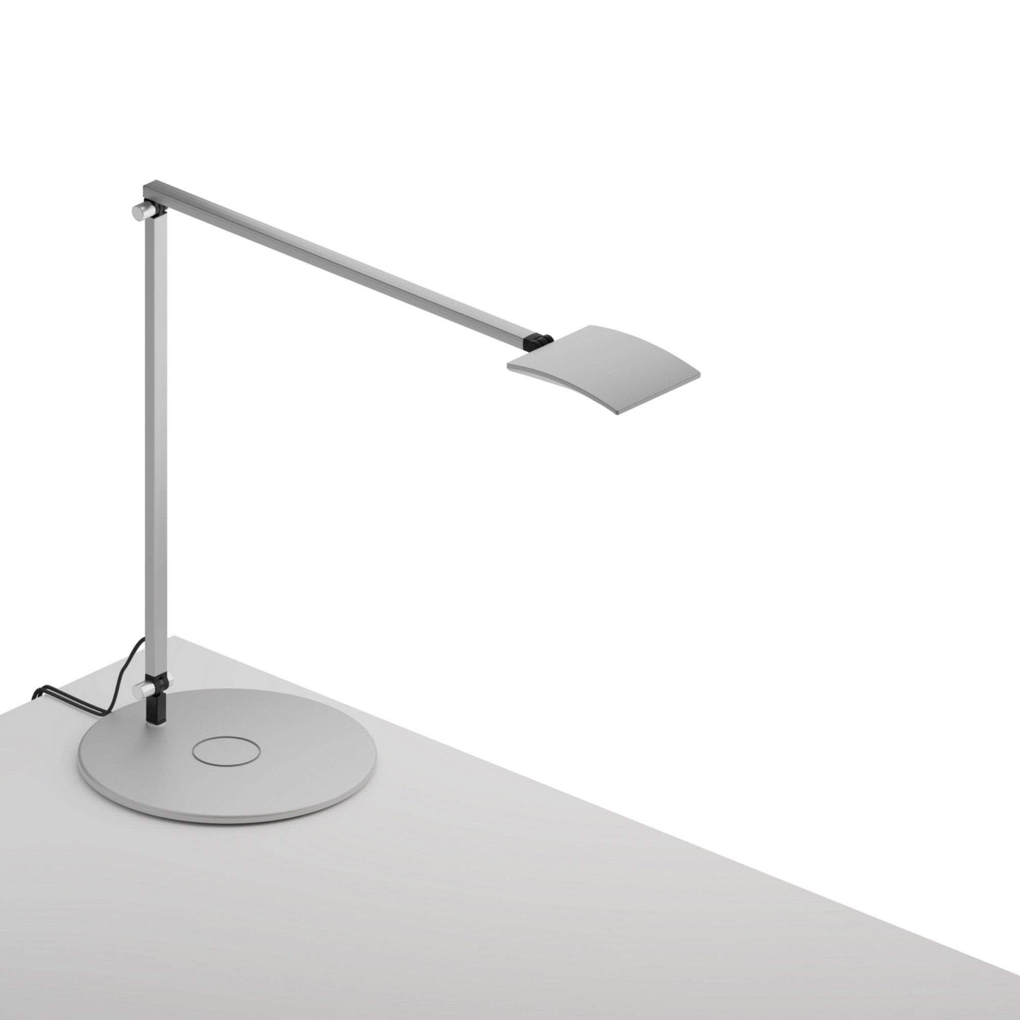 Mosso Pro Silver Contemporary LED Desk Lamp with Wireless Charging Base - Bees Lighting