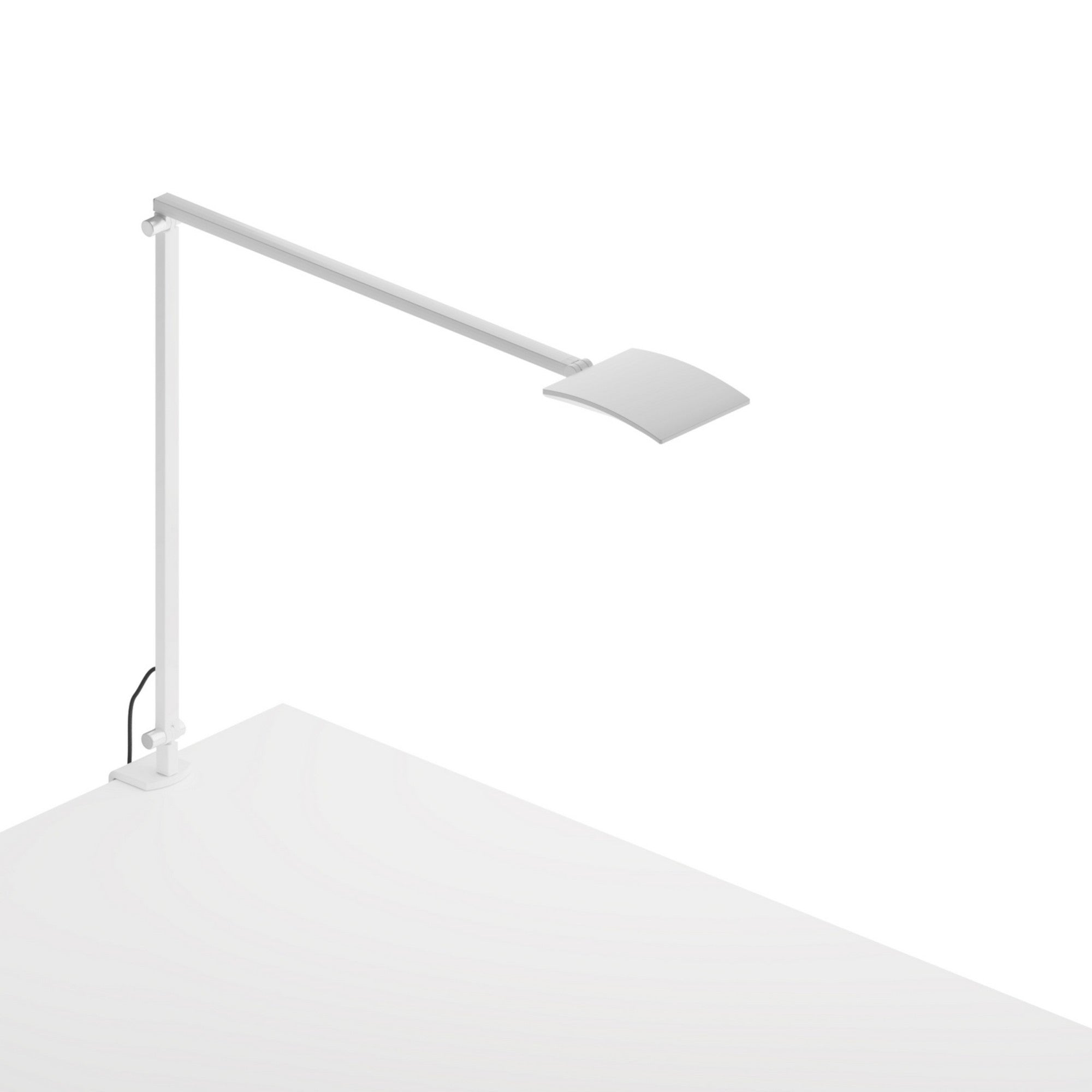 Mosso Pro White Contemporary LED Desk Lamp with One-Piece Desk Clamp - Bees Lighting