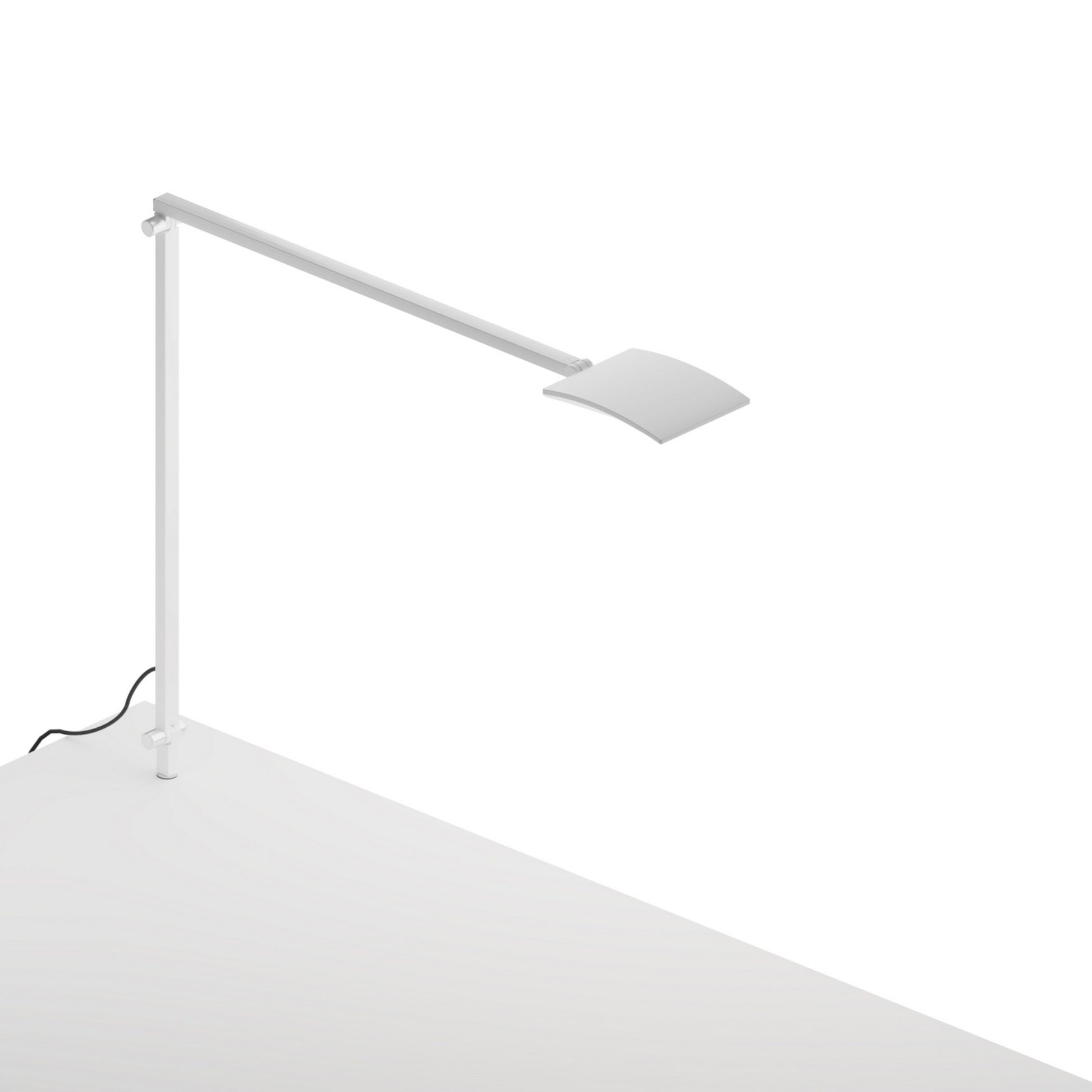 Mosso Pro White Contemporary LED Desk Lamp with Through-Table Mount - Bees Lighting