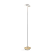Royyo Matte White with Brass Contemporary LED Floor Lamp with USB Port - Bees Lighting
