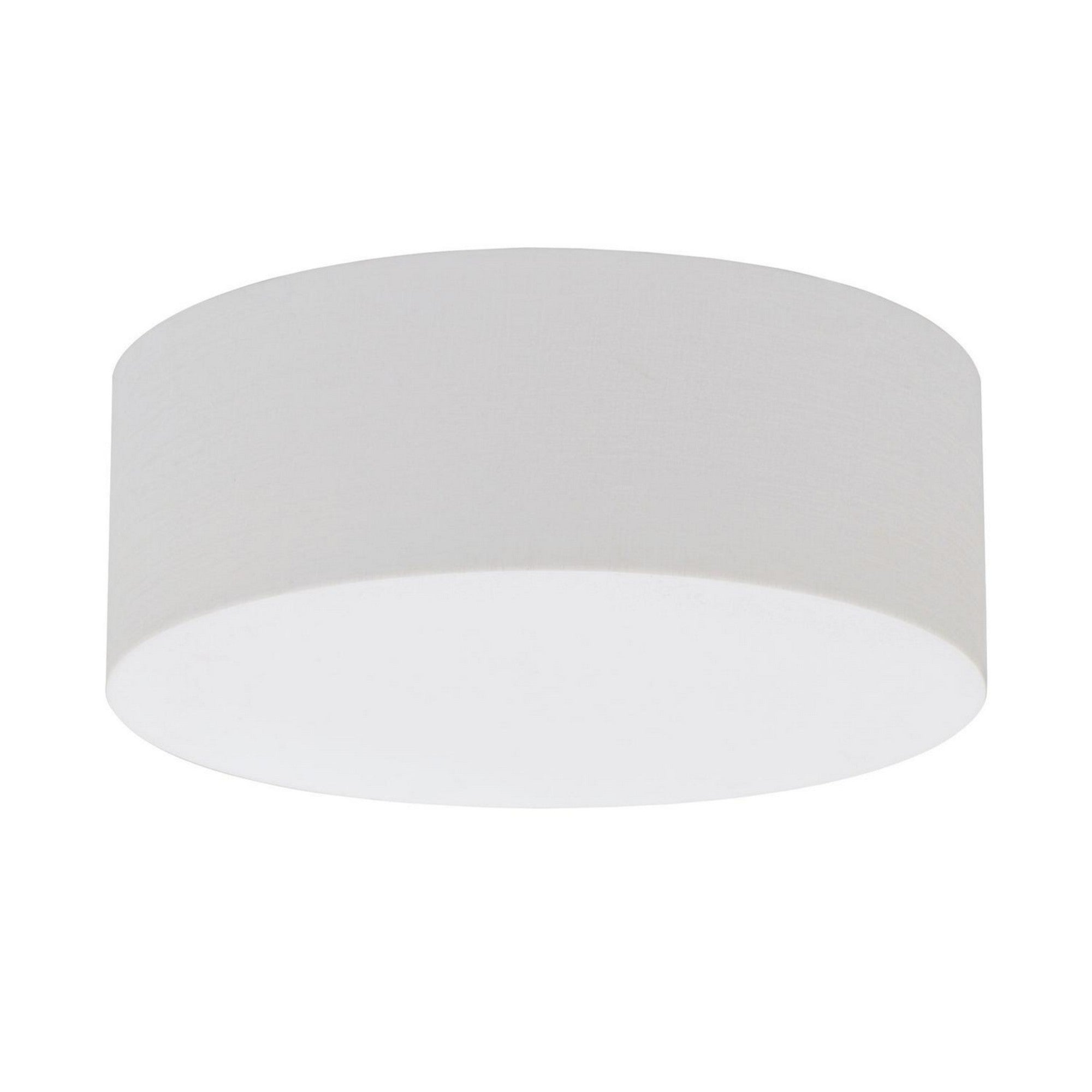 Anton 15" LED Flush Mount, Linen White Finish, Motion Sensor - Bees Lighting