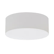 Anton 19" LED Flush Mount, Linen White Finish, Battery Backup - Bees Lighting