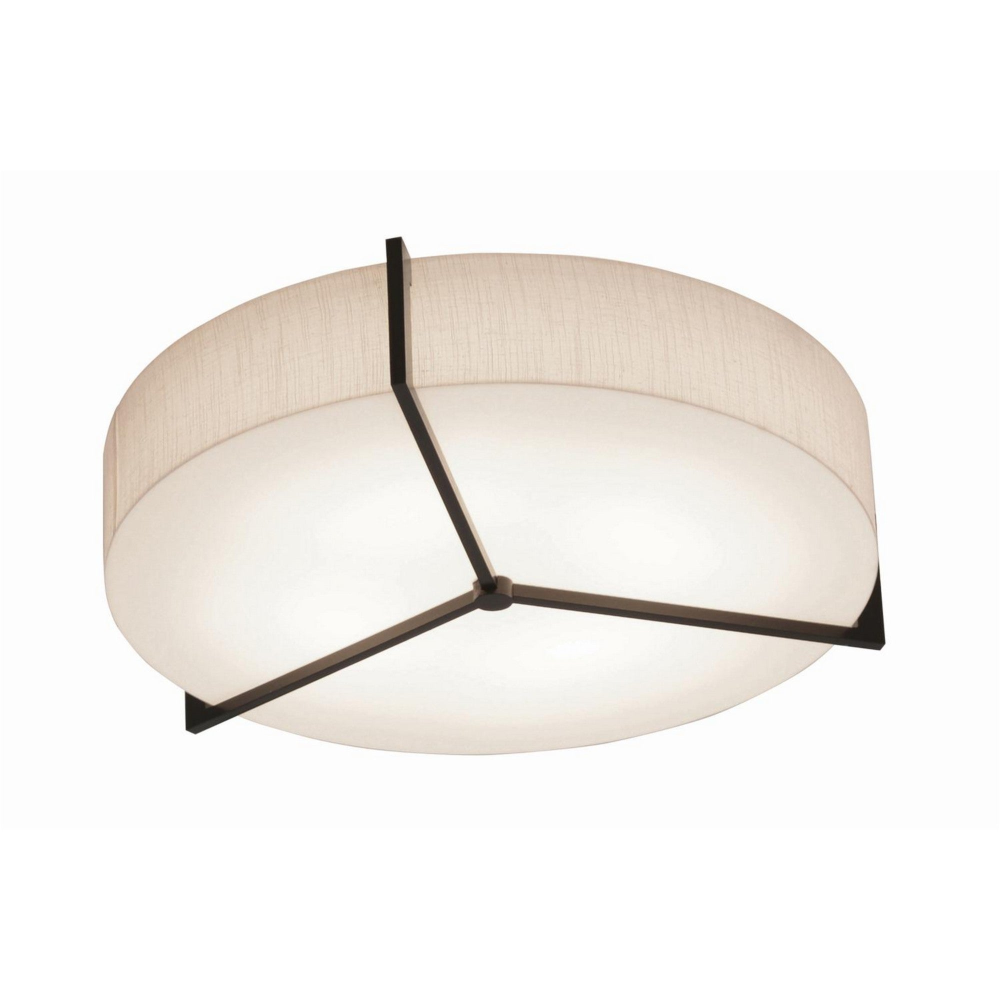 Apex 17" LED Flush Mount, Jute/Espresso Finish, Motion Sensor - Bees Lighting