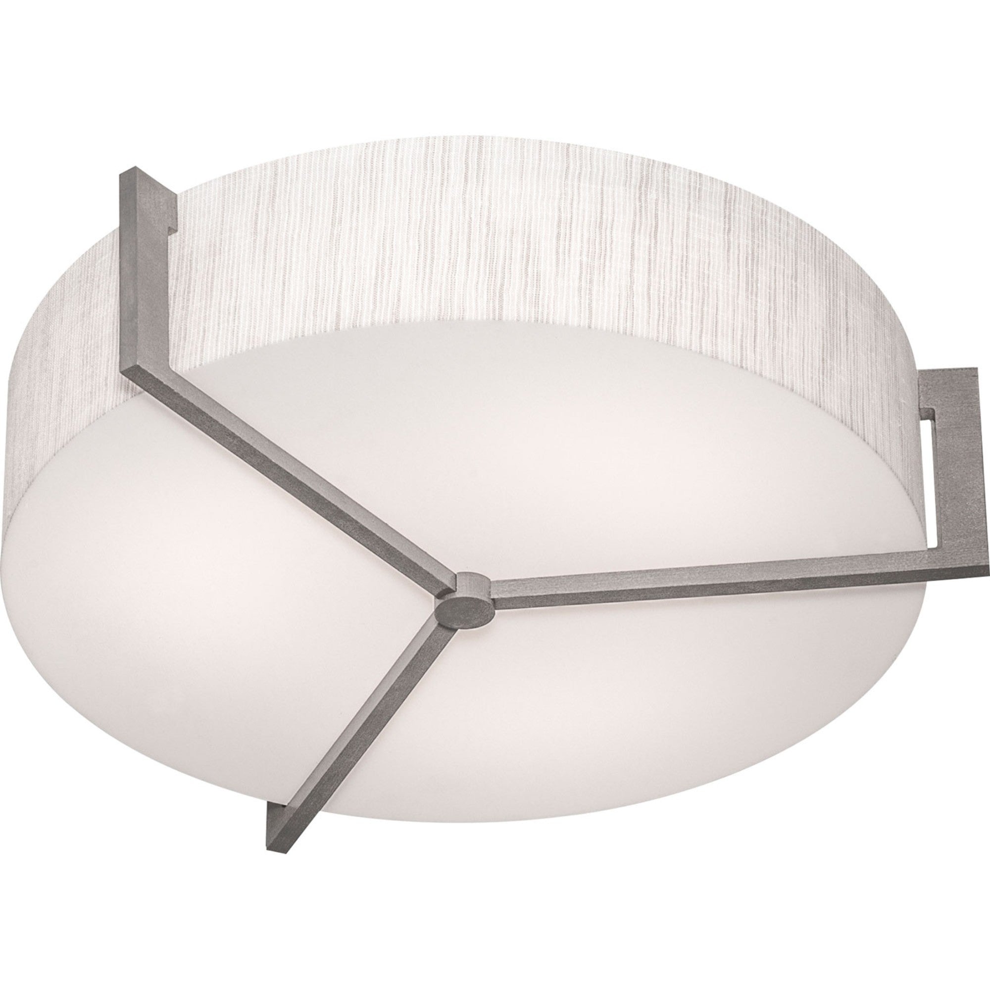 Apex 17" LED Flush Mount, Jute/Grey Finish - Bees Lighting