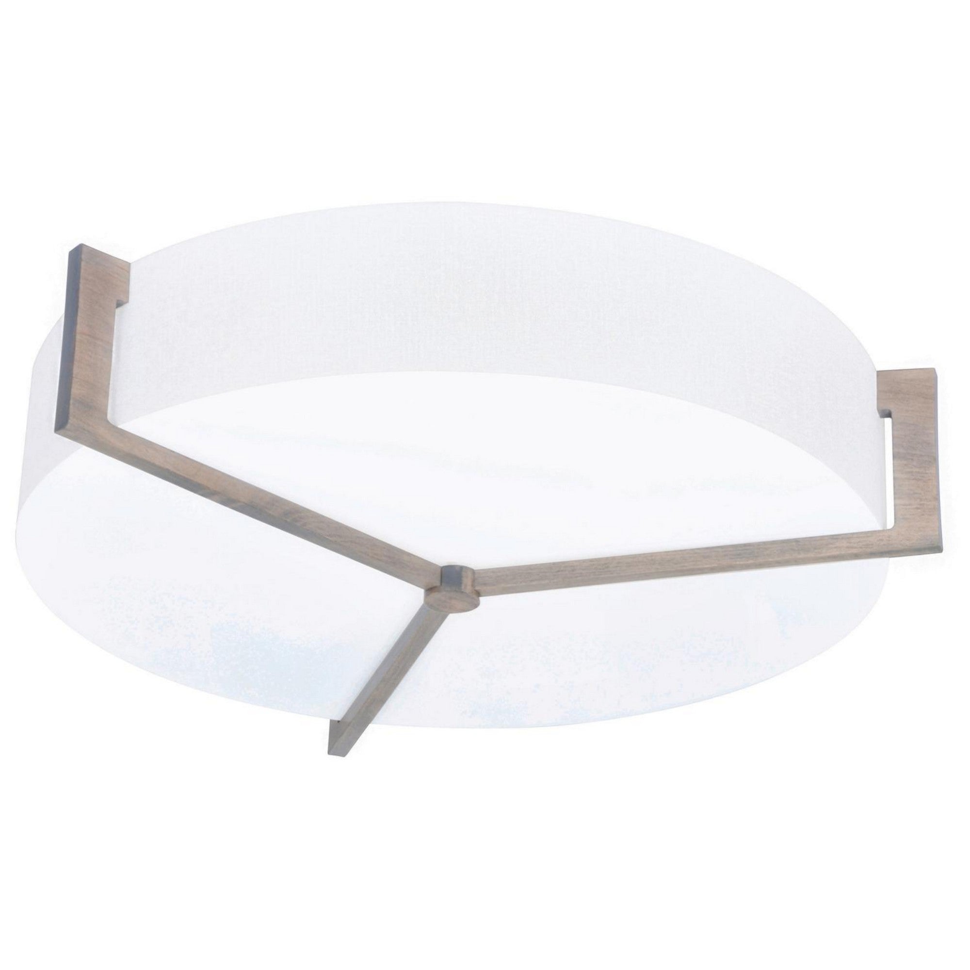 Apex 17" LED Flush Mount, Linen White/Grey Finish, Motion Sensor - Bees Lighting