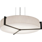 Apex 21" LED Pendant, Jute & Espresso Shade - Bees Lighting