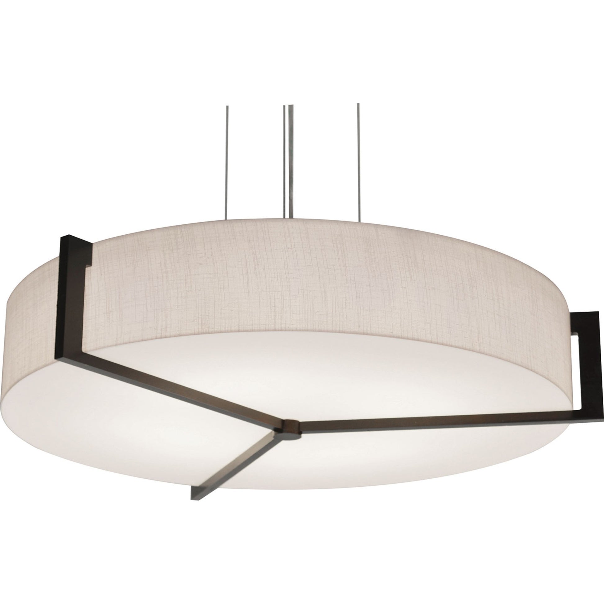 Apex 21" LED Pendant, Jute & Espresso Shade - Bees Lighting