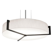 Apex 21" LED Pendant, Linen White & Espresso Shade - Bees Lighting