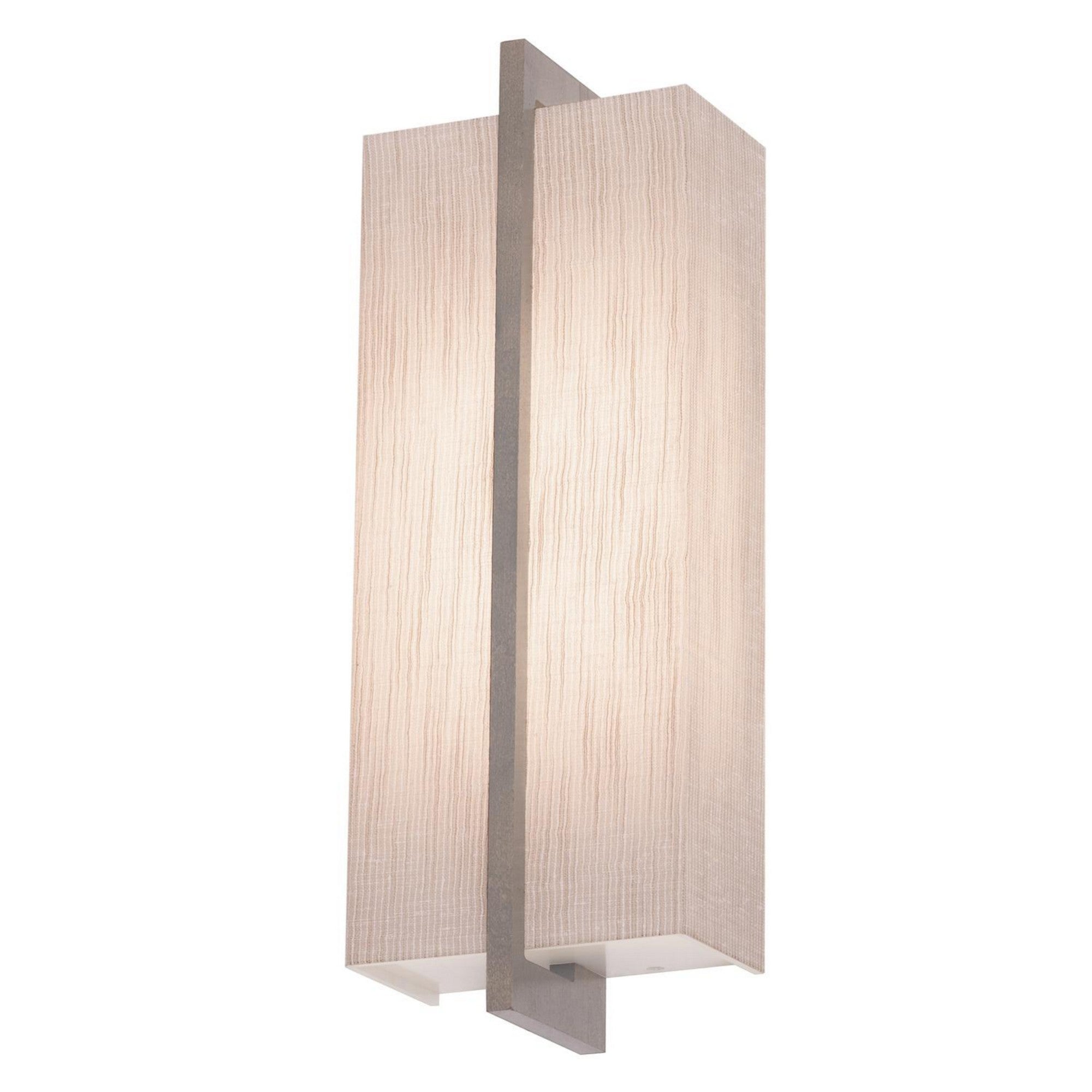 Apex 14" LED Wall Sconce, Jute/Weathered Grey Finish - Bees Lighting