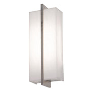 Apex 14" LED Wall Sconce, Linen White/Weathered Grey Finish - Bees Lighting