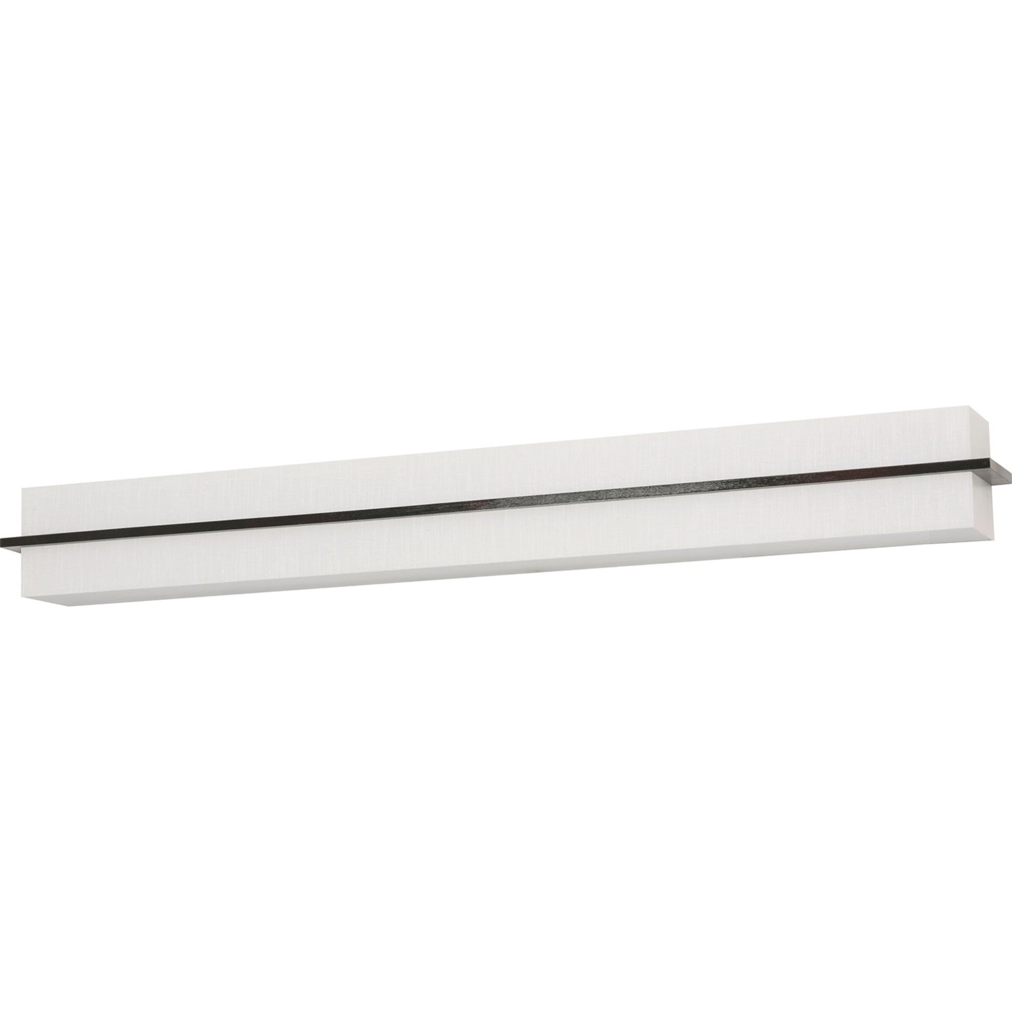 Apex 27" LED Vanity, Linen White/Espresso Finish - Bees Lighting
