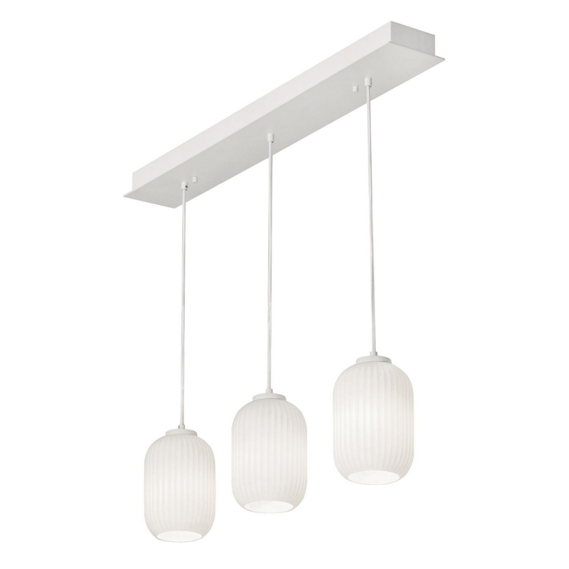 Callie 36" Multi-Port Linear Pendant, White Finish - Bees Lighting