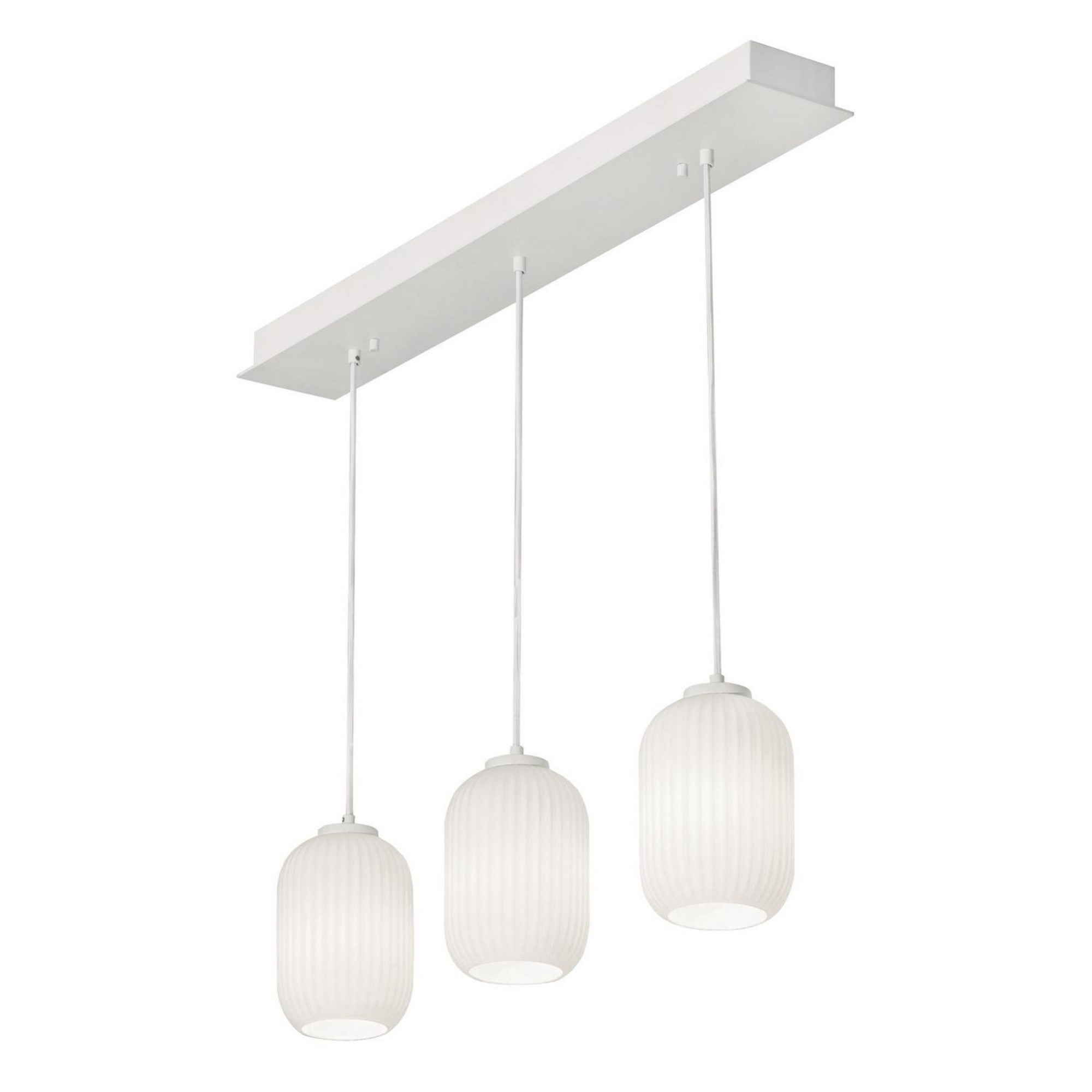 Callie 36" Multi-Port Linear Pendant, White Finish - Bees Lighting