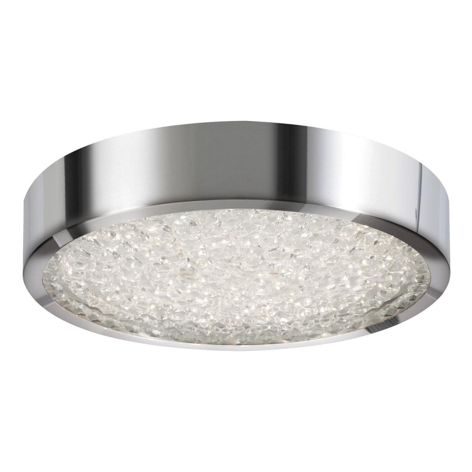 Diamonds 13" LED Flush Mount, Polished Chrome Finish - Bees Lighting