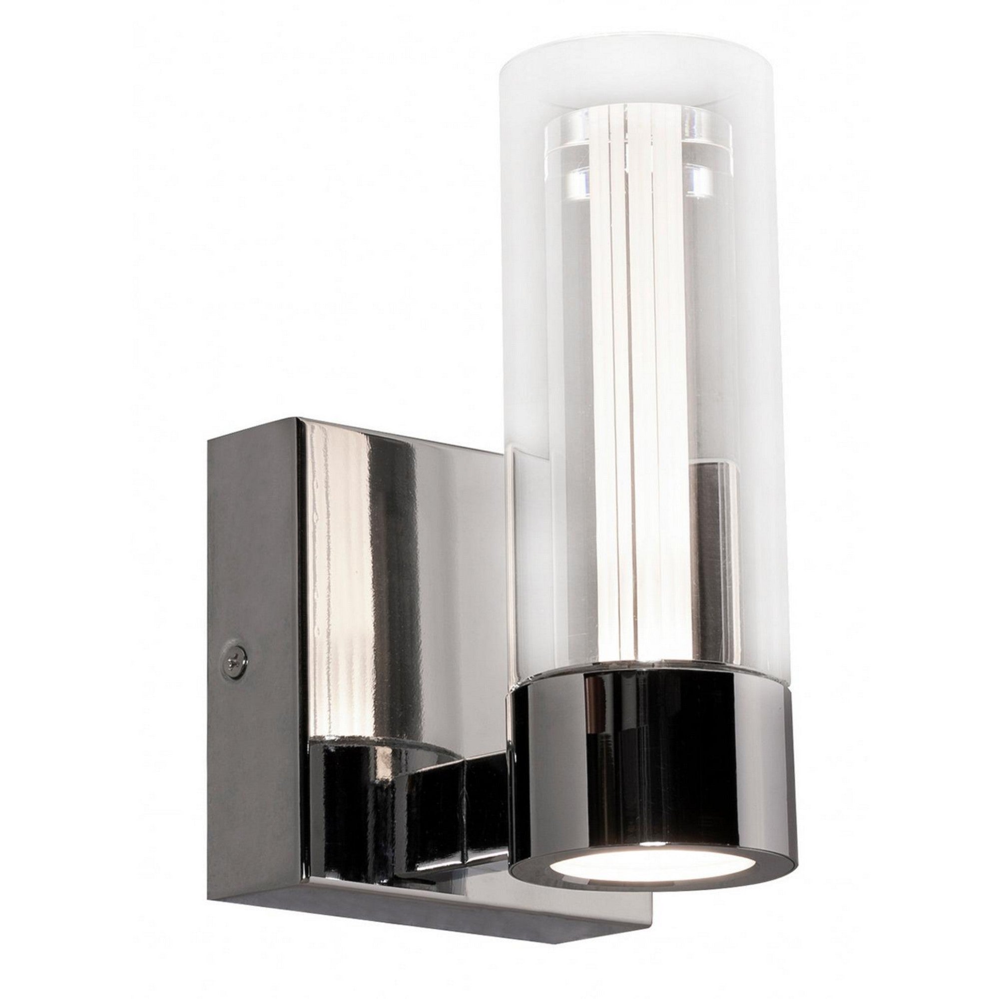 Delphia 8" LED Wall Sconce, Polished Chrome Finish - Bees Lighting