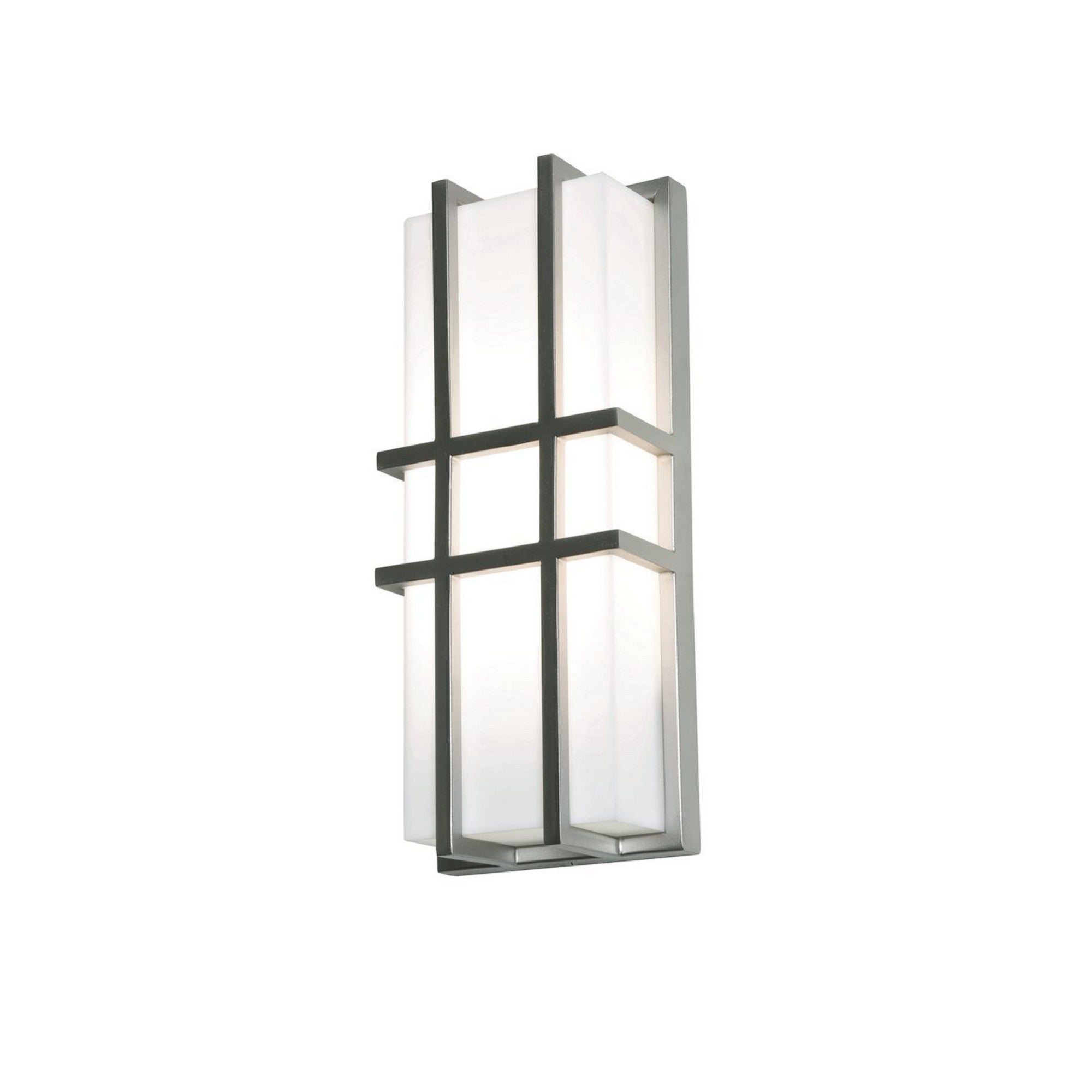 Lambert 14" LED Wall Sconce, Satin Nickel Finish, Motion Sensor - Bees Lighting