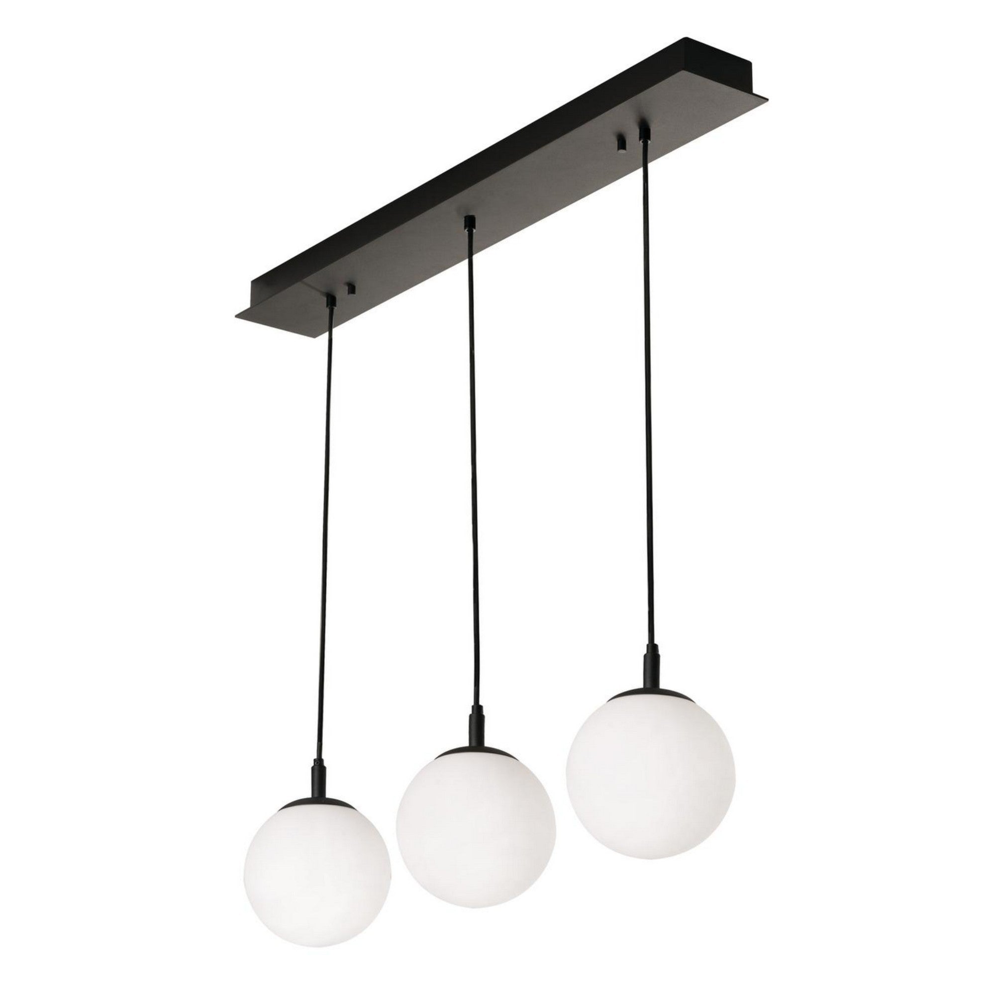 Loretto 36" 3-Light Linear Pendant, Black Finish - Bees Lighting