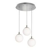 Loretto 18" 3-Light Multi-Port Pendant, Satin Nickel Finish - Bees Lighting